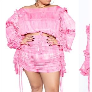 Zelie for she pink tie-dye set